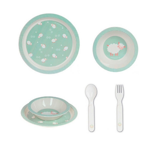 Children’s Dinner Set Safta Ovejita Polyurethane (4 Pieces)