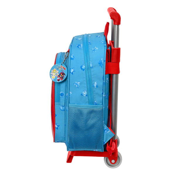 School Rucksack with Wheels SuperThings Rescue force 27 x 33 x 10 cm Blue