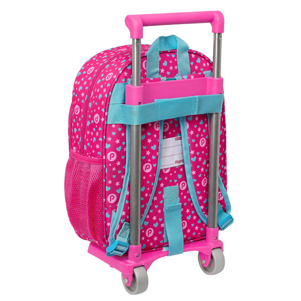 Schulrucksack mit Rädern Pinypon Blau Rosa 26 x 34 x 11 cm