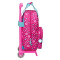 School Rucksack with Wheels Pinypon Blue Pink 20 x 28 x 8 cm