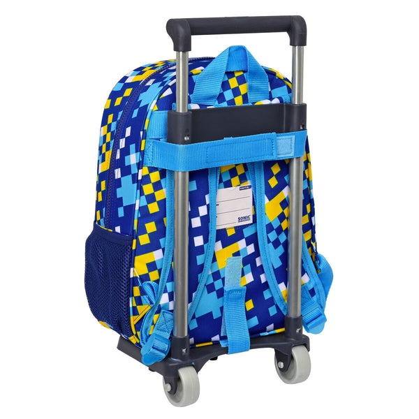 School Rucksack with Wheels Sonic Speed 26 x 34 x 11 cm Blue