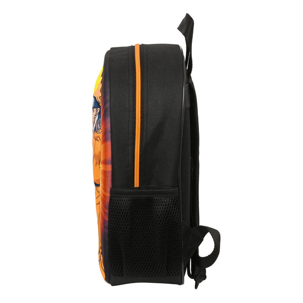 3D School Bag Naruto Black Orange 27 x 33 x 10 cm