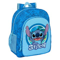 Zaino Scuola Stitch Azzurro 32 X 38 X 12 cm