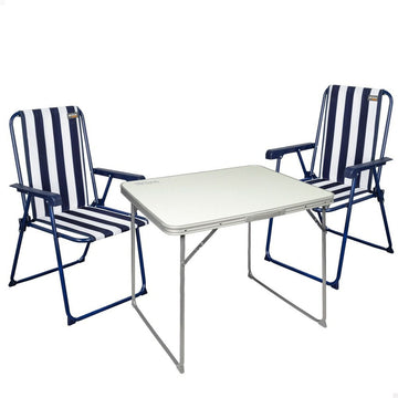 Table set with 2 chairs Aktive Foldable Camping