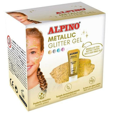 Children's Makeup Alpino Gel Glitter Golden