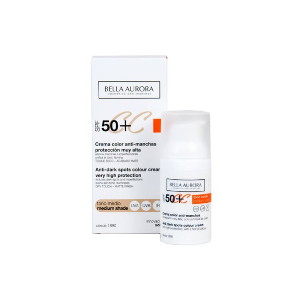 "Bella Aurora CC Anti-Spot Cream Spf50 Medium Tone 30ml"