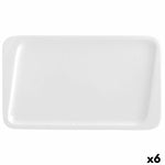 Assiette à dessert Quid Chef Céramique Blanc 25 x 15 cm (6 Unités) (Pack 6x)