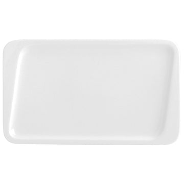 Flat plate Quid Chef Ceramic White 30 x 18 cm (6 Units) (Pack 6x)