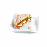 Plate Quid Gastro Fresh Sandwich Ceramic White (17,5 cm) (8 Units)