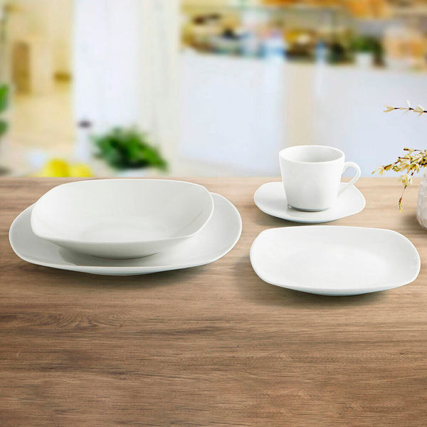 Assiette à dessert Quid Novo Vinci Blanc Céramique 19 cm (6 Unités) (Pack 6x)