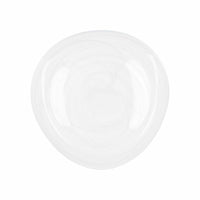 Flat plate Quid Boreal White Glass Ø 30 cm (6 Units) (Pack 6x)