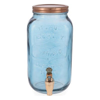 Drinks Dispenser Quid Arizona Blue Glass (3 L)