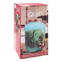 Drinks Dispenser Quid Arizona Blue Glass (3 L)