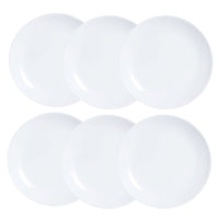 Plate set Luminarc Diwali 6 pcs White Glass 19 cm