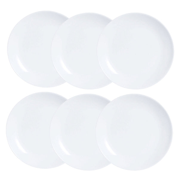 Plate set Luminarc Diwali 6 pcs White Glass 19 cm