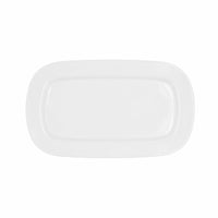 Serving Platter Bidasoa Glacial Ceramic White (31 x 18 cm) (Pack 6x)