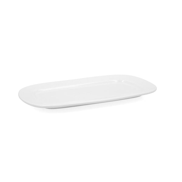 Plat à Gratin Bidasoa Glacial Céramique Blanc (31 x 18 cm) (Pack 6x)