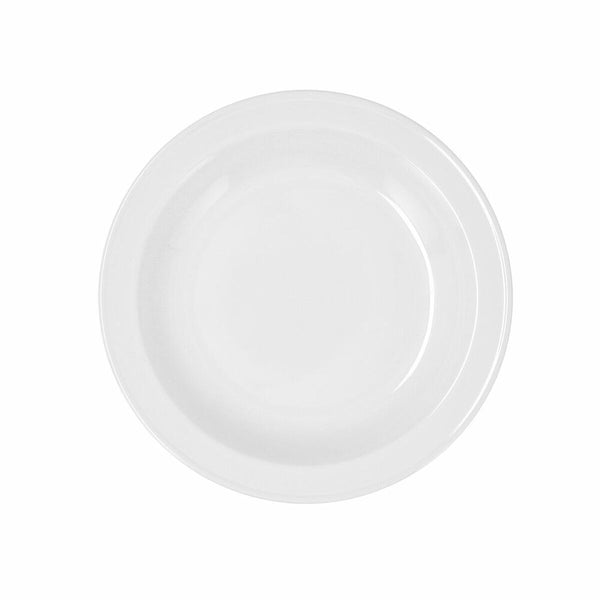 Deep Plate Bidasoa Glacial Ceramic White (23 cm) (Pack 6x)