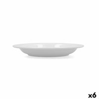 Deep Plate Bidasoa Glacial Ceramic White (23 cm) (Pack 6x)