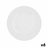 Assiette plate Bidasoa Glacial Céramique Blanc (25 cm) (Pack 6x)