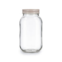 Jar Quid Moss Grey Glass 1 L (Pack 6x)