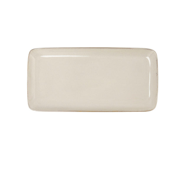 Serving Platter Bidasoa Ikonic White Ceramic (28 x 14 cm) (Pack 4x)