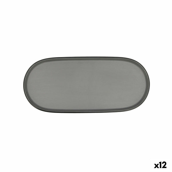 Snack tray Bidasoa Gio Grey Plastic 28 x 12 cm 12 Units