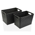 Basket set Black polypropylene (21,5 x 33 cm) (2 pcs)