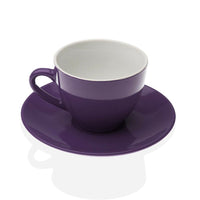 Cup with Plate Purple Stoneware