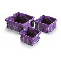 Set of Stackable Organising Boxes Versa 3 Pieces (26 x 12 x 26 cm)