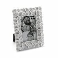 Photo frame Flowers White Plastic (10 x 15 cm)