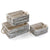 Set of decorative boxes Sweet Home Wood Rope (25 x 15 x 35 cm)