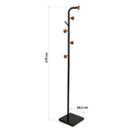 Coat rack Black Metal (28,5 x 17,4 x 28,5 cm) (28 x 17 x 28 cm)