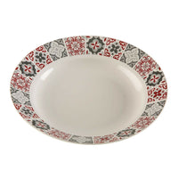 Deep Plate Versa Maroon Porcelain