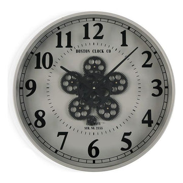 Wall Clock Metal MDF Wood/Crystal (6,5 x 50 x 50 cm)