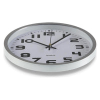 Wall Clock Plastic (3,8 x 25 x 25 cm) Silver