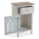 Nightstand Kelly Wood Crystal (30 x 75 x 45 cm)