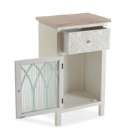 Nightstand Kelly Wood Crystal (30 x 75 x 45 cm)