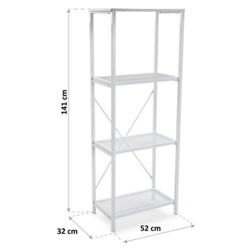 Shelves White Metal (32 x 141 x 52 cm)