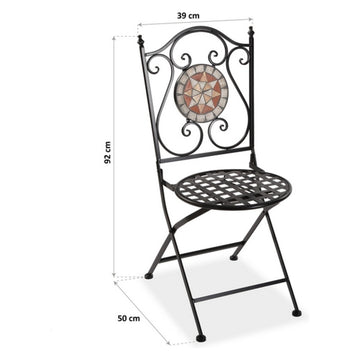 Garden chair Mosaic Metal (50 x 92 x 39 cm)