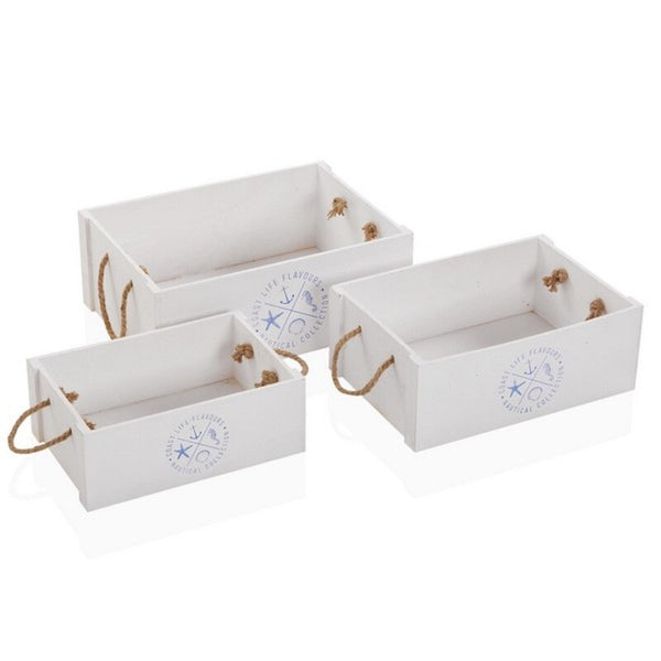 Set of decorative boxes Nautical Wood (3 pcs)