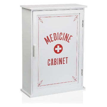 First Aid Kit Wall Red MDF Wood (13 x 47 x 33 cm)