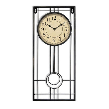 Wall Clock Rectangular Metal