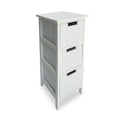 Chest of drawers White Paolownia wood 3 drawers (32 x 62 x 26 cm)