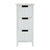 Chest of drawers White Paolownia wood 3 drawers (32 x 62 x 26 cm)