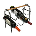 Bottle rack Metal Wood Steel (14 x 27,5 x 32,7 cm)