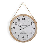 Wall Clock Metal Rope MDF Wood (53 x 5 x 53 cm)