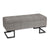 Foot of the bed Grey Metal Polyester Pine MDF Wood (42 x 40 x 105 cm)