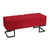 Foot of the bed Marsala Red Metal Polyester Pine MDF Wood (42 x 40 x 105 cm)