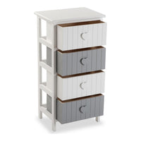 Chest of drawers White Grey Paolownia wood